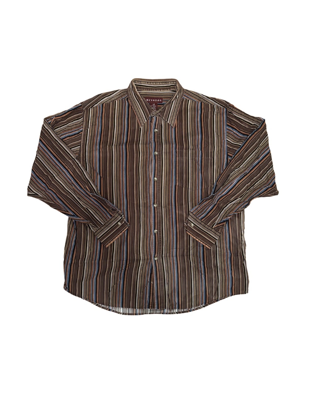 Nevada Y2K Corduroy Striped Shirt